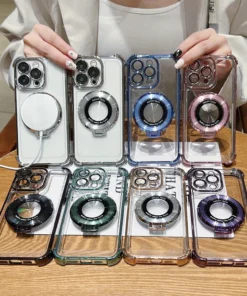 Luxury Premium Magnet Wireless Charging Shockproof Transparent Soft Silicone Case Cover For iPhone 11 Pro Max/12 Pro Max