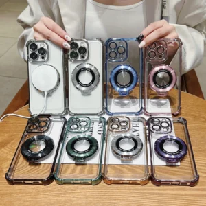 Luxury Premium Magnet Wireless Charging Shockproof Transparent Soft Silicone Case Cover For iPhone 11 Pro Max/12 Pro Max
