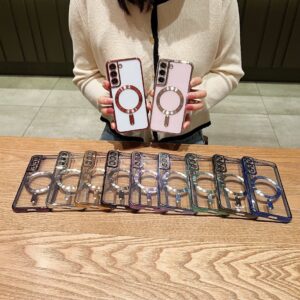 Luxury Premium Transparent Plating Anti-Scratch with Full Camera Cover For Samsung Galaxy S21