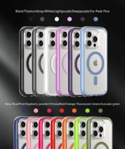 Airbag Anti-fall Clear Magsafe Candy Bumper Wireless Charging Case Cover For iPhone Series