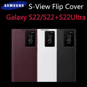 Original Samsung Galaxy Clear View Flip Case Cover with a Sensor For Galaxy S22 Ultra