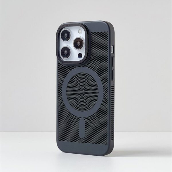 Luxury Premium Magnetic Grid Breathable Heat Dissipation Cooling Slim Case Cover For iPhone Series - Image 5