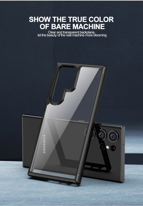 Luxury Crystal Clear TPU Frame Hybrid Shockproof Cover for Samsung Galaxy S23 Ultra - Image 15