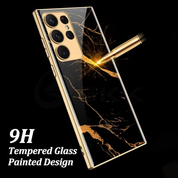 Luxury Premium Marble Shockproof Tempered Glass Case Cover for Samsung Galaxy S23 Ultra - Image 17