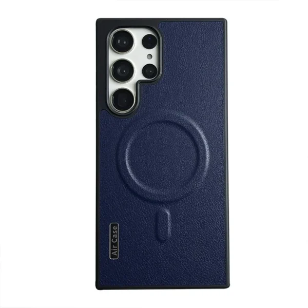 Luxury Premium Business Leather  Magsafe Wireless Charging Case Cover For Samsung Galaxy S24 Ultra - Image 9