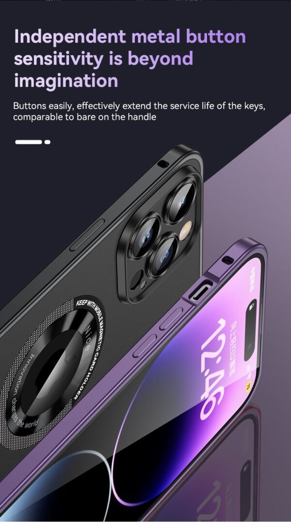 Luxury Premium Lens Film Protection Magnetic Bumper Wireless Charging Case Cover For iPhone Series - Image 16