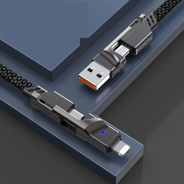 WIWU 4 in 1 100W USB USB Type C To USB C Cable Fast Charging Lighting Data Cord - Image 6