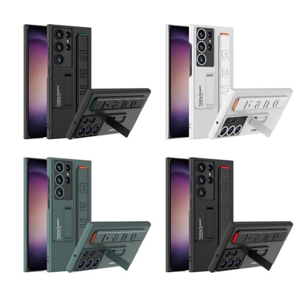 Luxury Holder Stretch Wristband Shockproof Protection Hard Back Cover For Samsung Galaxy S23 Series - Image 7