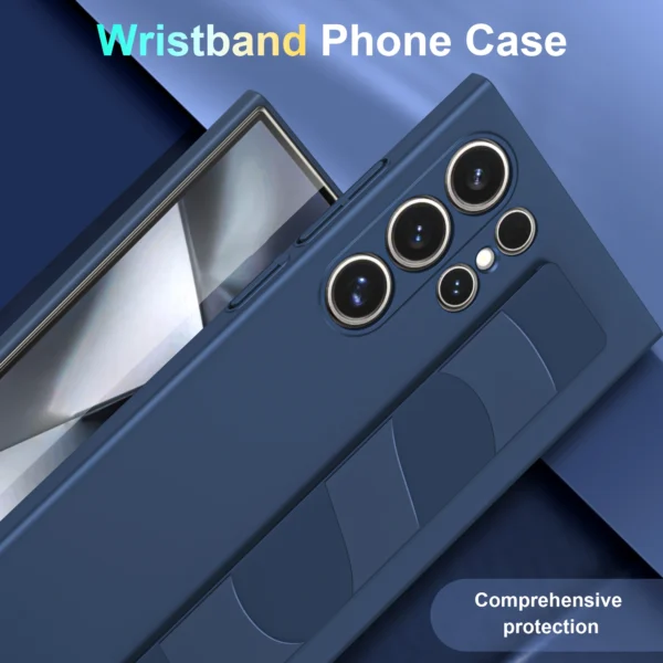 Luxury Premium Silky Touch Liquid Silicone Wrist Strap Grip Case For Samsung Galaxy S24 Ultra - Image 10
