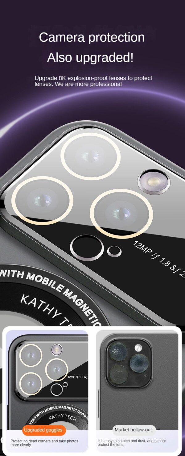 Luxury Premium Camera Lens Protector Wireless Charging Case Cover For iPhone 11 Pro Max/12 Pro Max - Image 7