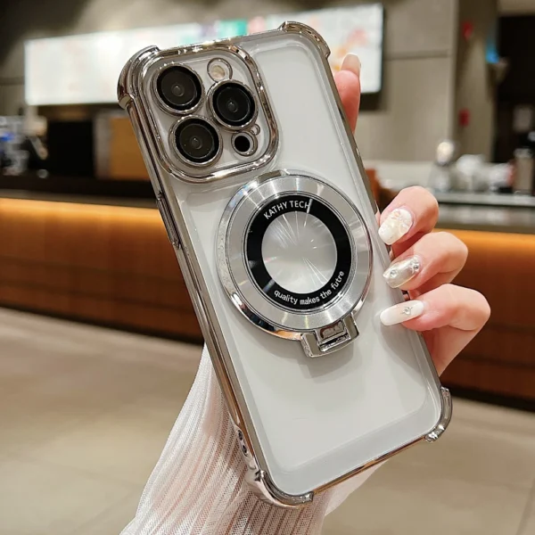 Luxury Premium Magnet Wireless Charging Shockproof Transparent Soft Silicone Case Cover For iPhone Series - Image 5