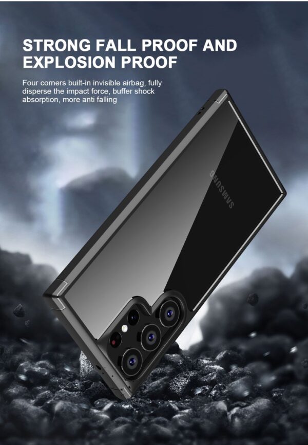 Luxury Crystal Clear TPU Frame Hybrid Shockproof Cover for Samsung Galaxy S23 Ultra - Image 19