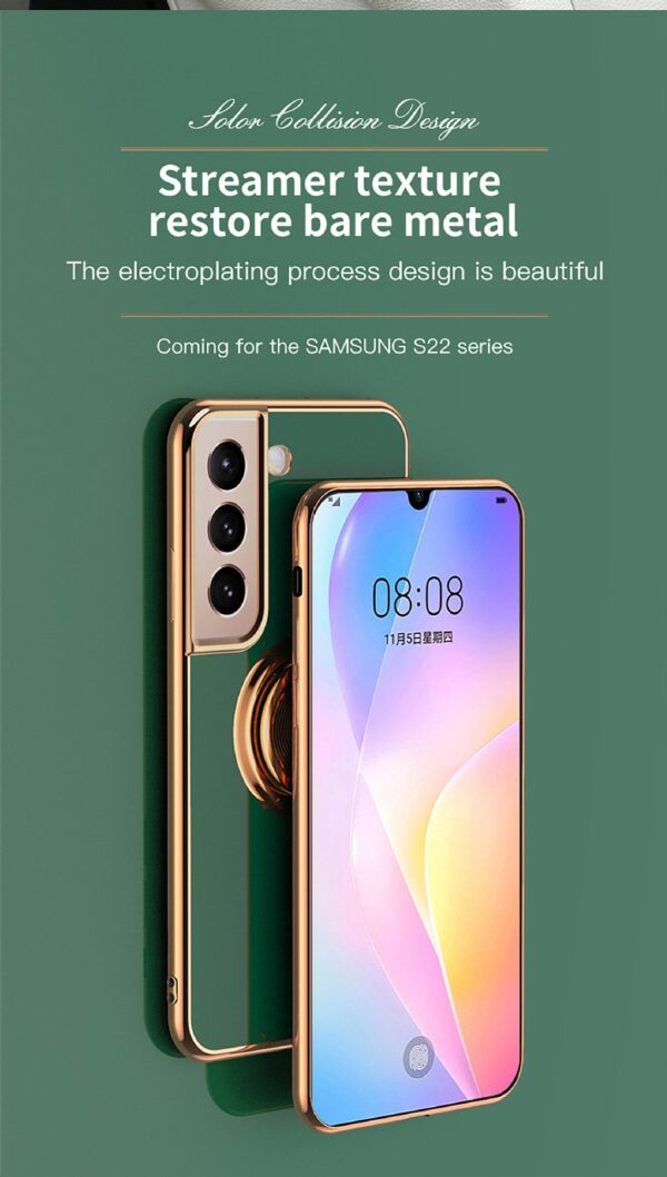 Luxury Premium Eletroplated Finger Ring Case Cover For Samsung Galaxy S21 - Image 22