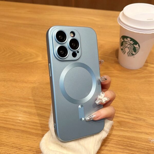 Luxury Premium Magsafe Magnetic Matte Silicone Shockproof Case Cover For iPhone Series - Image 6