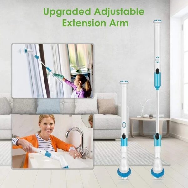 Electric Rechargeable Adjustable Cordless Spinning  Scrubber Brush - Image 9
