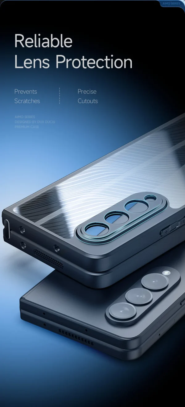 DUX DUCIS Crystal Clear with Flowing Lines Back Cover Case Cover for Samsung Z Fold 4 5G - Image 9