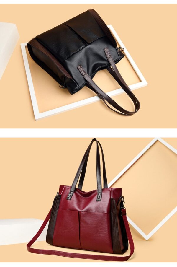 IELGY Fashionable large-capacity Multipurpose Mandy Fashion Grain Leather Crossbody handbag - Image 24