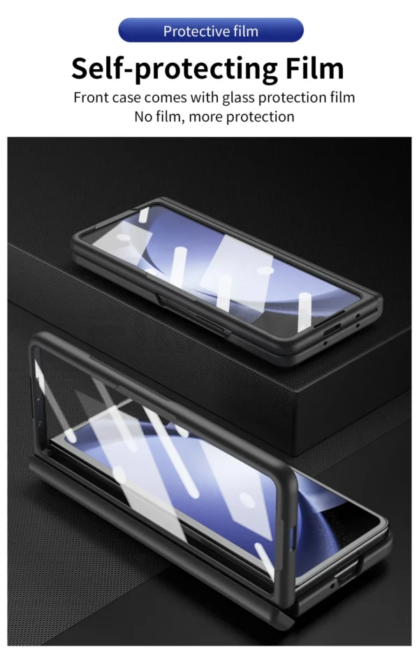 Luxury Premium Invisible Stand Hinge Stand Case Cover With S Pen For Samsung Galaxy Z Fold 5 - Image 10