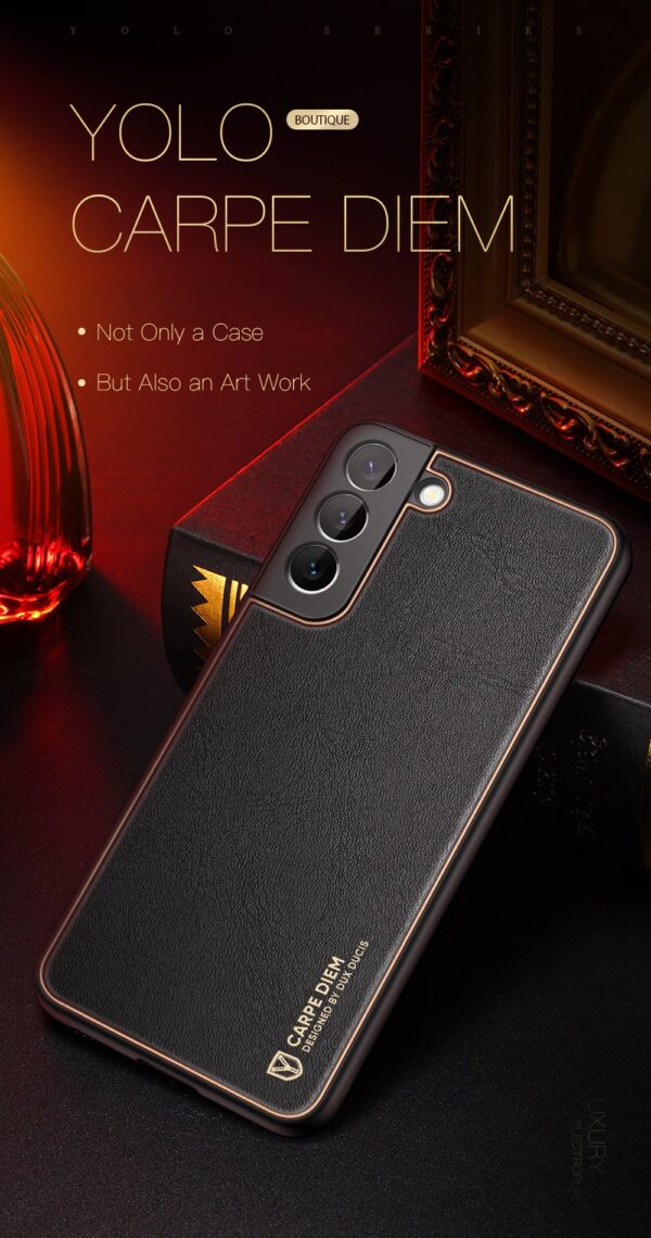 DUX DUCIS YOLO Series Case Luxury Protecting Back Cover Leather Pattern For Samsung Galaxy S21 FE - Image 2