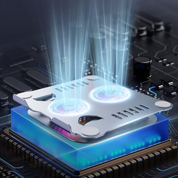 4.1 Radiator Foldable Laptop Stand With Dual Cooling Fan Heat Dissipation - Image 11
