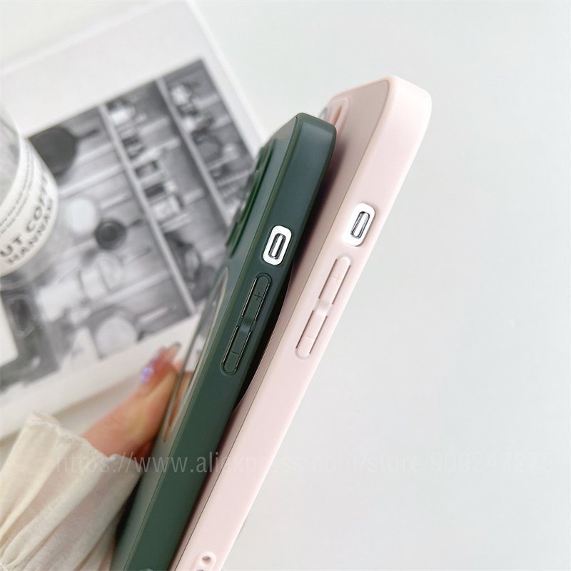 Luxury Fashion Frosted AG Silicon Frame Anti-drop With Lens Case Cover For iPhone Series - Image 18