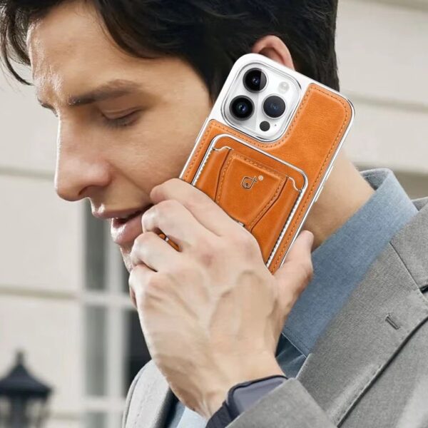 Leather Wallet Stand Phone Case For iPhone 13  14 15 16 Pro Max Series Phone Card Holder Leather Cover. - Image 14