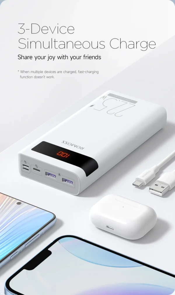 ROMOSS Power Bank 22.5W 30000mAh PD Fast Charging Powerbank - Image 20