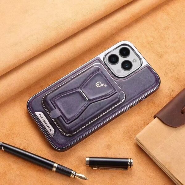 Leather Wallet Stand Phone Case For iPhone 13  14 15 16 Pro Max Series Phone Card Holder Leather Cover. - Image 4