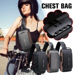 Luxury Premium Anti Theft Chest Shoulder Bag USB Charging Crossbody Oxford Sling Pack