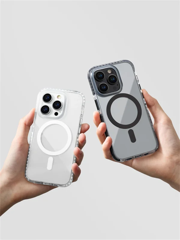 Airbag Anti-fall Clear Magsafe Candy Bumper Wireless Charging Case Cover For iPhone Series - Image 4