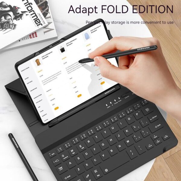 Luxury Premium Wireless Bluetooth keyboard Leather Case Cover For Samsung Galaxy Z Fold 6 - Image 23