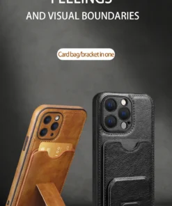 Alternative view of Luxury Premium PU leather Multifunction Card Holder Fashion Case Cover For iPhone 15 Pro Max