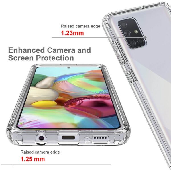 Luxury Premium Anti-Burst Transparent Case Cover and 3D Glass Protector For Samsung Galaxy A51/A71 - Image 10