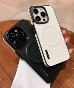 Luxury Premium Business Leather Magnetic Magsafe Wireless Charging Shockproof Case Cover For iPhone 15 Pro Max