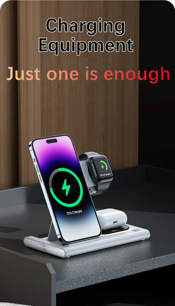 NEW 4 in1 Wireless 15W Wireless Fast Charging Dock Station - Image 25