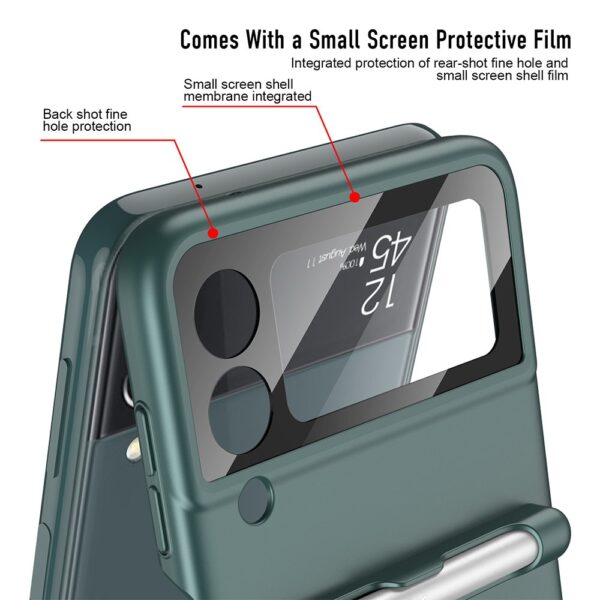 Luxury Premium Ring Case Cover With Capacitance Pen For Samsung Galaxy Z Flip 3/ Z Flip 4 1 - Image 6