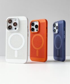 Luxury Premium Magnetic Grid Breathable Heat Dissipation Cooling Slim Case Cover For iPhone Series