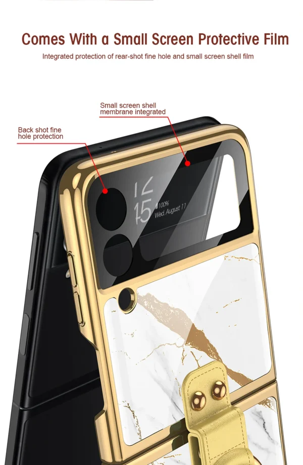 Luxury Premium Marble Patterned  GKK Case Cover For Samsung Galaxy Z Flip 3/Z Flip 4 - Image 10