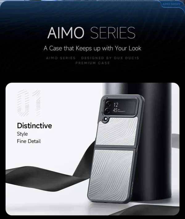 DUX DUCIS Crystal Clear with Flowing Lines Back Cover Case Cover for Samsung Z Flip 4 5G - Image 15