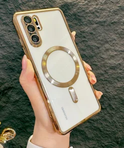 Luxury Premium Soft Silicone Magsafe Transparent Case Cover For Huawei P30 Pro