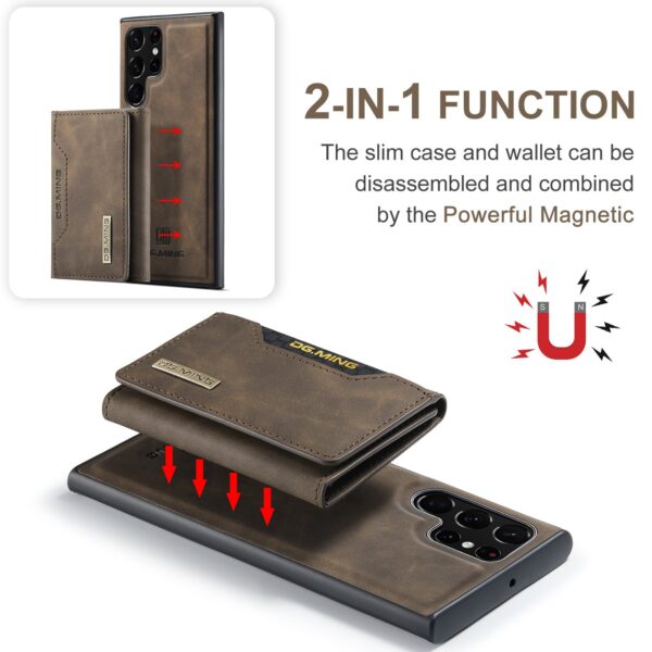 2 IN 1 Detachable Leather Wallet Case With Holder Function Protect Cover For Samsung Galaxy S22 Ultra - Image 9