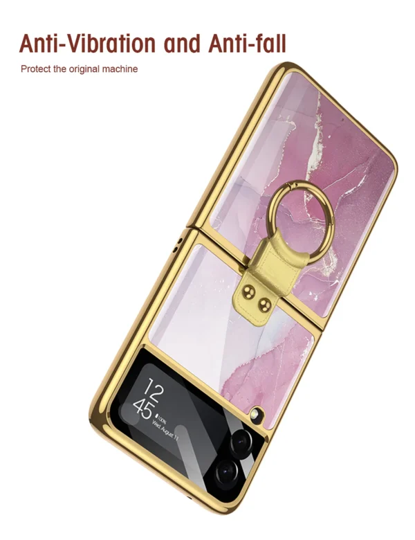 Luxury Premium Marble Patterned  GKK Case Cover For Samsung Galaxy Z Flip 3/Z Flip 4 - Image 5