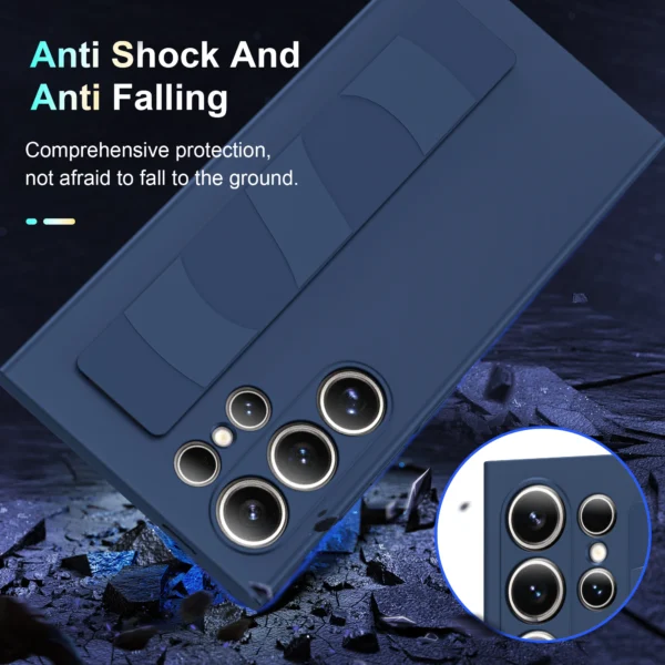 Luxury Premium Silky Touch Liquid Silicone Wrist Strap Grip Case For Samsung Galaxy S24 Ultra - Image 8