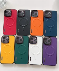 Luxury Premium Business Leather Magsafe Wireless Charging Case Cover For iPhone Series