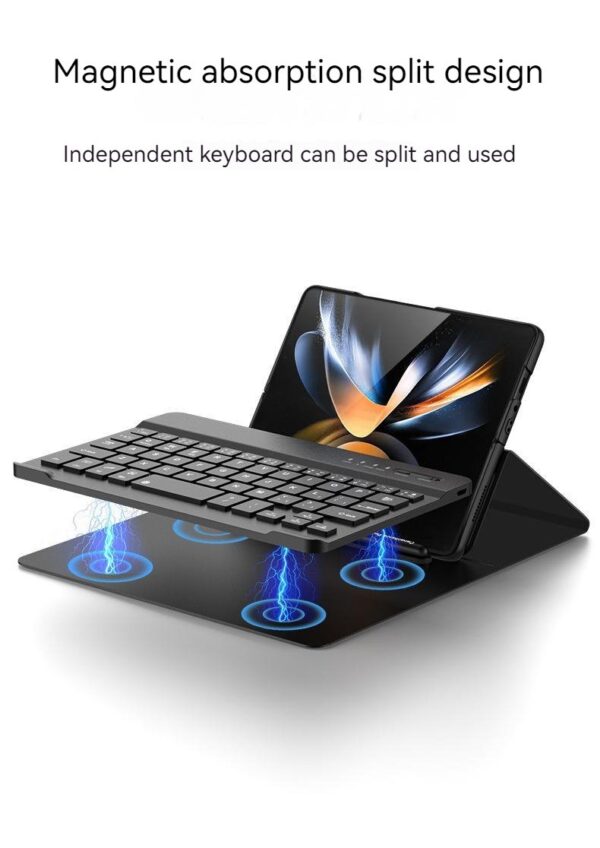 Luxury Premium Wireless Bluetooth keyboard Leather Case Cover For Samsung Galaxy Z Fold 6 - Image 22