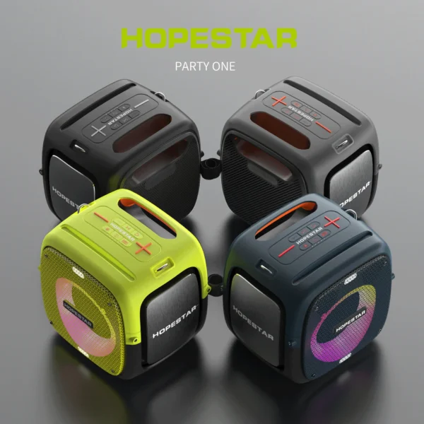 HOPESTAR Portable Wireless Bluetooth Speaker 80W High Power Dual Microphone Outdoor Home Karaoke - Image 4