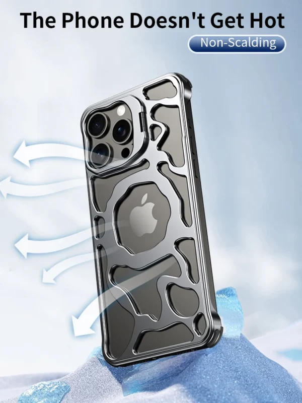 Luxury Ultra thinTitanium Metal Magnetic Magsafe Wireless Charging Metal Case Cover For iPhone Series - Image 3