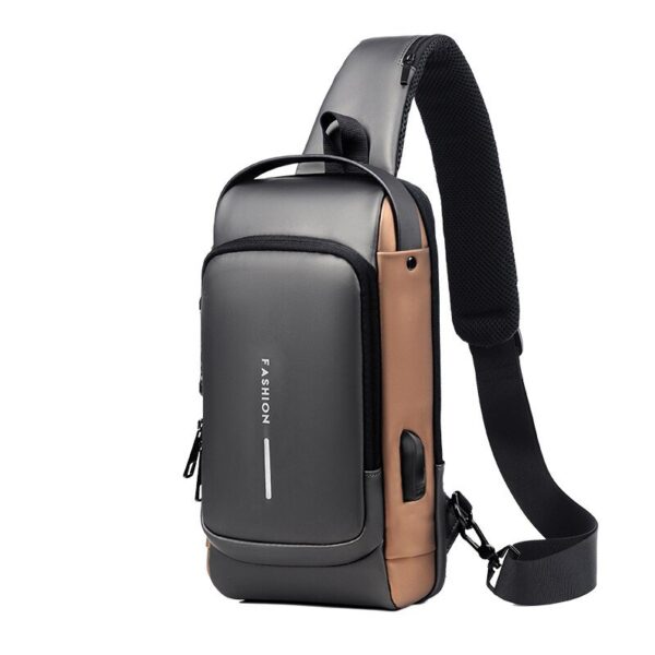 Luxury Premium Anti Theft Chest Shoulder Bag USB Charging Crossbody Oxford Sling Pack - Image 17