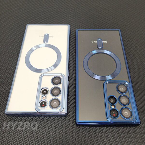 Luxury Premium Transparent Plating Anti-Scratch with Full Camera Cover For Samsung Galaxy S24 Ultra - Image 18