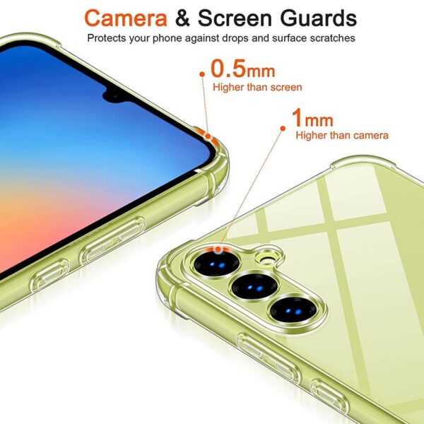 Luxury Premium Anti-Burst Transparent Case Cover and 3D Glass Protector For Samsung Galaxy A15 - Image 12